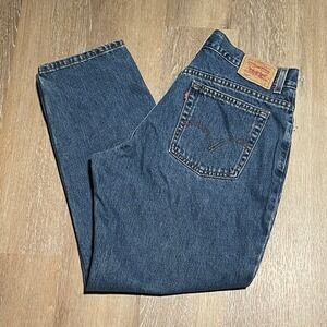 Levi Strauss 550 Jeans Women Size 16S Classic Relaxed Tapered Blue Denim EUC‎